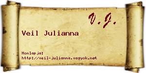Veil Julianna névjegykártya